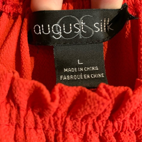 August Silk Red Off Shoulder Blouse - Picture 4 of 6